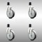 Service Caster 5 Inch 316SS Thermoplastic Rubber Swivel 1-7/8 Inch Expanding Stem Caster Set SCC-SS316EX20S514-TPRB-178-4 - alternate 1